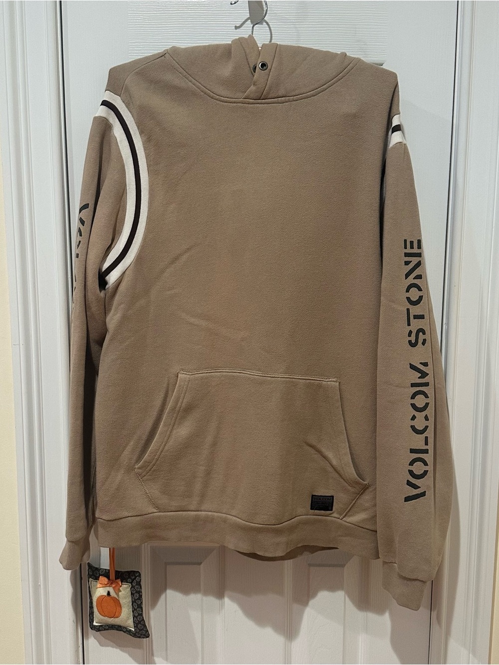 Volcom Men’s Hooded Sweatshirt - Taupe, Size Large